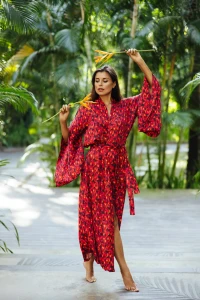Kimono INNER FIRE z cienkim paskiem